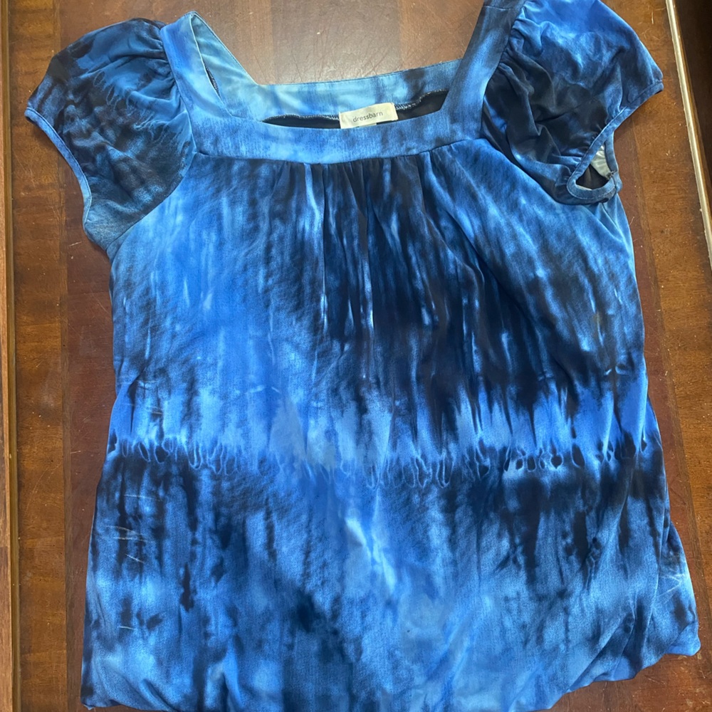 Dress Barn Blue Tie-Dye Women's Top